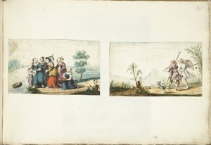 モーセとトビアスと天使 作： Gesina ter Borch (signed by artist)