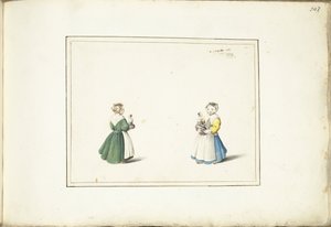 人形を持つ二人の少女 作： Gesina ter Borch