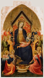 マドンナとミュージカルエンジェルを持つ子ども、1410年頃