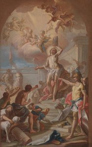 聖セバスチャンの殉教、1780年頃（キャンバスに油彩） 作： Giacinto (attr. to) Diana