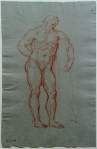 ヘラクレス・ファルネーゼの形に基づいた研究 作： Giacinto Calandrucci