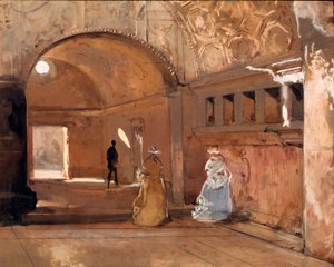 ポンペイの浴場 水彩画 ジャチント・ジガンテ（1806-1876） 19世紀 ローマ国立近代美術館（Galleria Nazionale d