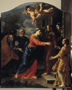 訪問。聖母マリアがエリザベスを訪問 作： Giacinto Gimignani or Gemignano