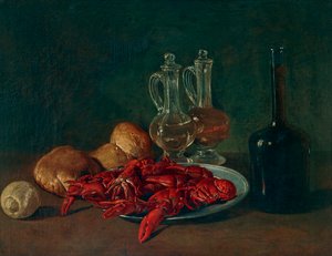 皿の上のシュリンプ 作： Giacomo Ceruti