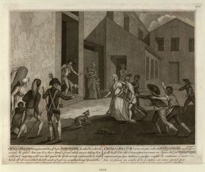 1794年5月22日にロベスピエールの居室で逮捕されたセシル・ルノー（1798年頃）。 作： Giacomo Aliprandi