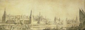 18世紀末、1790年代末までのモスクワクレムリンのパノラマビュー 作： Giacomo Antonio Domenico Quarenghi