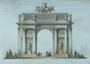 1814年、サンクトペテルブルクのナルヴァ凱旋門