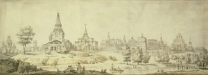 コローメンスコエの眺め、1795 作： Giacomo Antonio Domenico Quarenghi