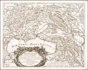 ジャコモ・カンテッリ・ダ・ヴィニョーラによる1684年小韃靼地図 作： Giacomo Cantelli