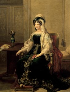 ジャコモ・コンカ（1787-1852）が描いた、パルッツォ・アルティエリ王子の妻であるザクセンのマリアンヌ王女の肖像 作： Giacomo Conca