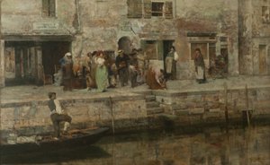 旅する音楽家たち 1881-83年頃 油彩・カンヴァス 作： Giacomo Favretto
