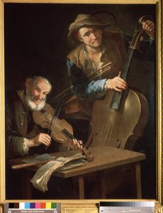 「ミュージシャン」ジャコモ・フランチェスコ・チッパー（1664-1736）の絵画、プーシキン美術館、モスクワ 作： Giacomo Francesco Cipper