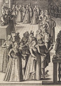 パーティーやダンス...、約。 1610年。 作： Giacomo Franco