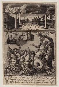 ヴェネツィア、サンマルコ広場の眺め(彫刻) 作： Giacomo Franco