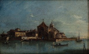 サント・スピリト島 1790年頃 油彩・カンヴァス 作： Giacomo Guardi