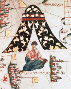 タルタルの王（ミニチュア、1563年頃 作： Giacomo Maggiolo