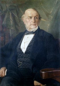 イギリスの政治家William Ewart Gladstone（1809～1898年）の肖像。ミラノのリソルジメント博物館（Museo del Risorgimento 作： Giacomo Mantegazza