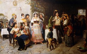 結婚式の準備、 作： Giacomo Mantegazza