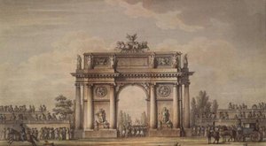 観客席のあるサンクトペテルブルクのナルバ門の様子 作： Giacomo Quarenghi