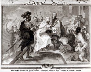 アンティオキアの聖イグナチオ（dc107 AD）とスミルナの聖Polycarp（c.69-c.155 AD）の会合 作： Giacomo Triga