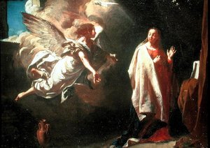 受胎告知」（油彩・キャンバス） 作： Giambattista Piazzetta
