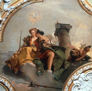 勇気と正義、1744年。 作： Giambattista Tiepolo
