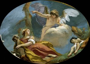 砂漠のハガルとイシュマエル、1728年頃。 作： Giambattista Tiepolo
