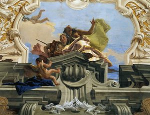 正義はハーモニーを勝利に導く、1746 年頃。 作： Giambattista Tiepolo