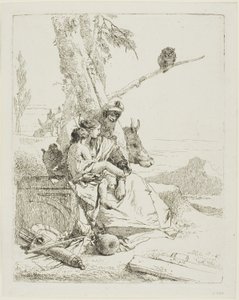スケルツィより「東洋の農民の家族」 作： Giambattista Tiepolo