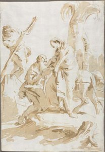 エジプトへの逃避 作： Giambattista Tiepolo