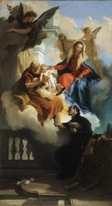 聖カエタンの幻に現れる聖家族、1735年頃。 作： Giambattista Tiepolo
