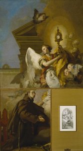 聖パスカルバイロンのビジョン、1767-1769 作： Giambattista Tiepolo