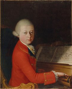 ヴォルフガング・アマデウス・モーツァルトの肖像画（1756～1791年、ヴェローナ、1770年、13歳）。
