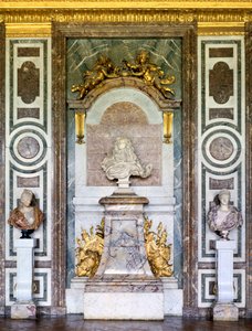 ルイ14世の胸像、サロンドダイアン、グランドアパートメント、ヴェルサイユ宮殿、フランス、17世紀 作： Gian Lorenzo Bernini