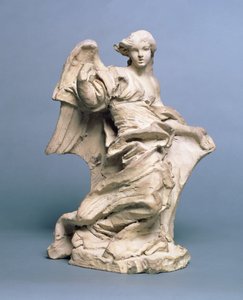 半ひざまずく天使、1673-74年（低燃焼粘土） 作： Gian Lorenzo Bernini