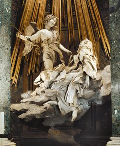 イタリア、ローマ、サンタ・マリア・デッラ・ヴィットリア教会、アビラの聖テレサのエクスタシー 作： Gian Lorenzo Bernini