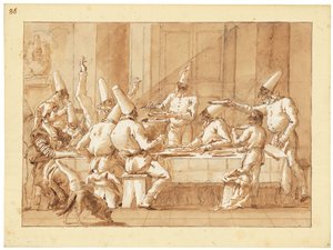 パンチネロスの饗宴 作： Giandomenico (1727 1804) Tiepolo