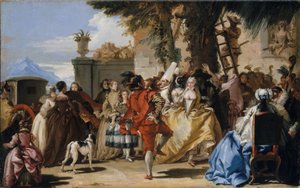 田舎の踊り、1755年頃 作： Giovanni Domenico Tiepolo