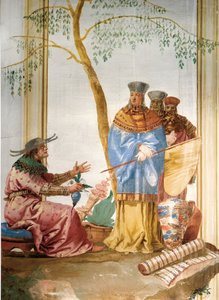フォレステリアのチャイニーズルームのフレスコ画の詳細、1757年 作： Giovanni Domenico Tiepolo