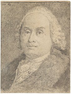 ジョヴァンニ・バッティスタ・ティエポロの肖像 1696-1770, 1770. 作： Giandomenico Tiepolo