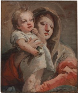 ゴールドフィンチを持つマドンナと子供 作： Giovanni Domenico Tiepolo