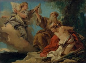 アイザックの犠牲、1750年頃 作： Giovanni Domenico Tiepolo
