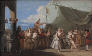 プルチネッラの勝利、1760年〜1770年 作： Giovanni Domenico Tiepolo
