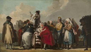 ベネチアンシャーラタン、1764-1765年頃 作： Giovanni Domenico Tiepolo