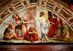 洗礼者ヨハネの斬首、1519年 作： Giannicola di Paolo