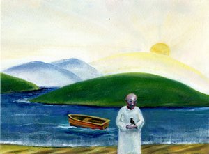 ドーン・グッドバイ、2004、（紙に油彩） 作： Gigi Sudbury