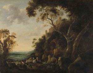牧夫のいる風景 作： Gijsbert Gillisz de Hondecoeter