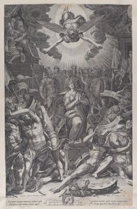 聖カタリナの殉教、ベルナルディーノ・パッサリ、1588年。 作： Gijsbert Van Veen