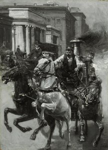 ラッシュトゥザファイアー、1900年頃 作： Gilbert Gaul