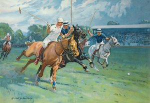 1936年ウェストチェスターカップ、ハーリンガムでのポロ 作： Gilbert Holiday